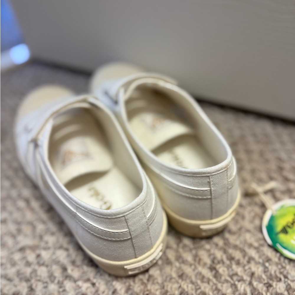 Gola Cream Canvas Velcro Sneakers - Picture 9 of 9